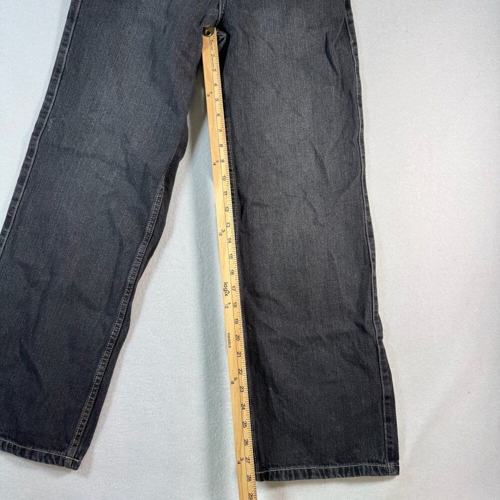 Phat Farm Jeans Womens 18 Black Straight Leg High Rise Dark Wash - Picture 4 of 11